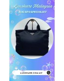PRADA NYLON TOTE BAG IN BLACK (BAG SPA CLEANING,VACHETTA LEATHER REPLACEMENT)