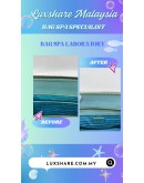 PPRADA GALLERIA SMALL DOUBLE ZIPTOTE BAG IN BLUE (BAG SPA CLEANING, OIL EDGE ON BAG TAG PART)
