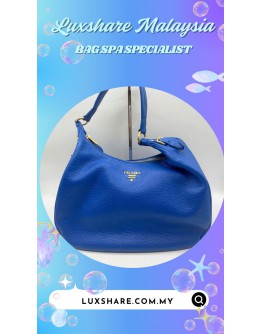 PRADA VITELLO DAINO LEATHER SHOULDER BAG  (BAG SPA CLEANING, NANO RESTORATION)