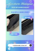 PRADA SAFFIANO LEATHER POUCH (BAG SPA CLEANING,OIL EDGE)