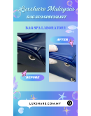 PRADA SAFFIANO LUX LEATHER HANDBAG IN DARK BLUE " NANO RESTORE AND BAG SPA SERVICE"