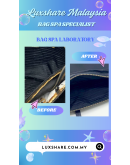 PRADA SHOULDER HANDLE HANDBAG IN BLACK NYLON WITH STRAP AND GOLD HARDWARE" INNER LINING REPLACEMENT AND BAG SPA SERVICE"