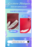 PRADA SAFFIANO HANDBAG IN RED WITH STRAP"LEATHER REPLACEMENT AND BAG SPA SERVICE"