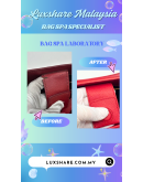 PRADA SAFFIANO HANDBAG IN RED WITH STRAP"LEATHER REPLACEMENT AND BAG SPA SERVICE"