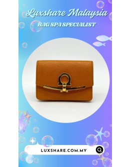 FERRAGAMO GANCINI CARD CASE WALLET (BAG SPA CLEANING,TREATMENT AND CARE)