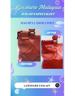 SALVATORE FERRAGAMO TOTE BAG IN DEEP ORANGE (BAG SPA CLEANING, TREATMENT&CARE)