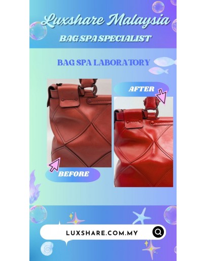 SALVATORE FERRAGAMO TOTE BAG IN DEEP ORANGE (BAG SPA CLEANING, TREATMENT&CARE)