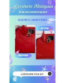 FERRAGAMO SMALL STUDIO BOX BAG IN RED (NANO RESTORATION, BAG SPA CLEANING)