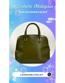 SALVATORE FERRAGAMO HANDBAG IN OLIVE GREEN (BAG SPA CLEANING, TREATMENT &CARE)