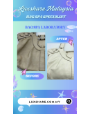 SALVATORE FERRAGAMO HANDBAG IN OFF WHITE AND SILVER HARDWARE" DEEP CLEANING AND BAG SPA SERVICE"