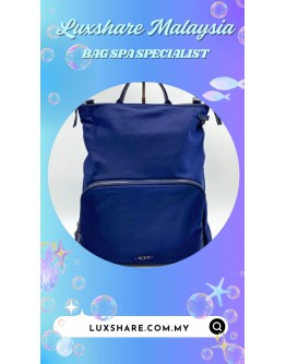 TUMI VOYAGEUR JENA CONVERTIBLE BACKPACK IN BLUE (BAG SPA CLEANING,TREATMENT AND CARE)