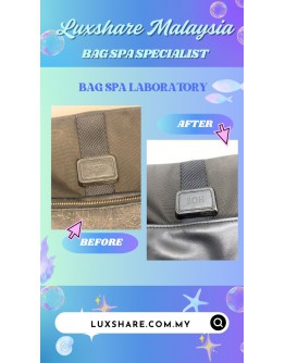 TUMI ALPHA BRAVO SHOULDER BAG (LEATHER REPLACEMENT, BAG SPA CLEANING)