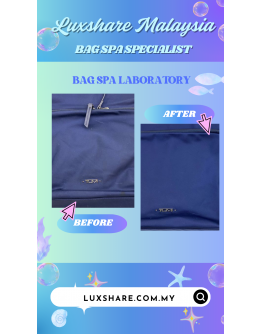  TUMI BACKPACK IN NAVYBLUE" DEEP CLEANING AND BAG SPA SERVICE"