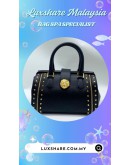 VERSACE VERSUS STUDDED LEATHER HANDBAG (BAG SPA CLEANING,HOOK REPLACEMENT)