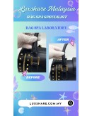 VERSACE VERSUS STUDDED LEATHER HANDBAG (BAG SPA CLEANING,HOOK REPLACEMENT)