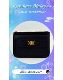 VERSACE CLUTCH BAG IN BLACK (ZIP TREATMENT,BAG SPA CLEANING)