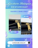 VERSACE CLUTCH BAG IN BLACK (ZIP TREATMENT,BAG SPA CLEANING)