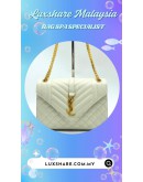 SAINT LAURENT MONOGRAM YSL V-FLAP ENVELOPE CHAIN SHOULDER BAG (BAG SPA CLEANING,NANO RESTORATION)