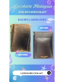 SAINT LAURENT MONOGRAM COMPACT TRI-FOLD WALLET (BAG SPA CLEANING, STICK BACK CORNER LEATHER PART)