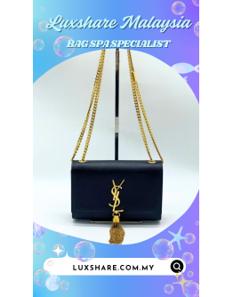 YSL YVES SAINT LAURENT KATE MEDIUM CROSSBODY BAG IN BLACK " BAG SPA SERVICE AND TREATMENT LEATHER"