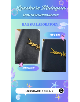 YSL YVES SAINT LAURENT KATE MEDIUM CROSSBODY BAG IN BLACK " BAG SPA SERVICE AND TREATMENT LEATHER"