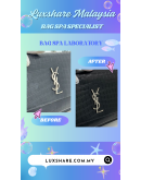 YSL YVES SAINT LAURENT CHAIN CROSSBODY BAG IN BLACK CROCODILE"NANO RESTORE AND TREATMENT LEATHER"