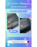 YSL YVES SAINT LAURENT CHAIN CROSSBODY BAG IN BLACK CROCODILE"NANO RESTORE AND TREATMENT LEATHER"