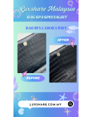 YSL YVES SAINT LAURENT CHAIN CROSSBODY BAG IN BLACK CROCODILE"NANO RESTORE AND TREATMENT LEATHER"