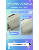 YSL YVES SAINT LAURENT ENVELOPE CHAIN BAG IN WHITE GRAINED CALF LEATHER AND GOLD HARDWARE "DEEP CLEANING AND BAG SPA SERVICE"