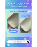 YSL YVES SAINT LAURENT ENVELOPE CHAIN BAG IN WHITE GRAINED CALF LEATHER AND GOLD HARDWARE "DEEP CLEANING AND BAG SPA SERVICE"