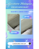 YSL YVES SAINT LAURENT ENVELOPE CHAIN BAG IN WHITE GRAINED CALF LEATHER AND GOLD HARDWARE "DEEP CLEANING AND BAG SPA SERVICE"