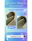 YSL YVES SAINT LAURENT ENVELOPE CHAIN BAG IN WHITE GRAINED CALF LEATHER AND GOLD HARDWARE "DEEP CLEANING AND BAG SPA SERVICE"