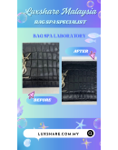 YSL YVES SAINT LAURENT CLUTCH IN BLACK CROCODILE LEATHER WITH SILVER HARDWARE" NANO RESTORE AND BAG SPA SERVICE"