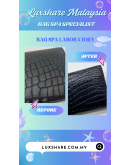 YSL YVES SAINT LAURENT CLUTCH IN BLACK CROCODILE LEATHER WITH SILVER HARDWARE" NANO RESTORE AND BAG SPA SERVICE"